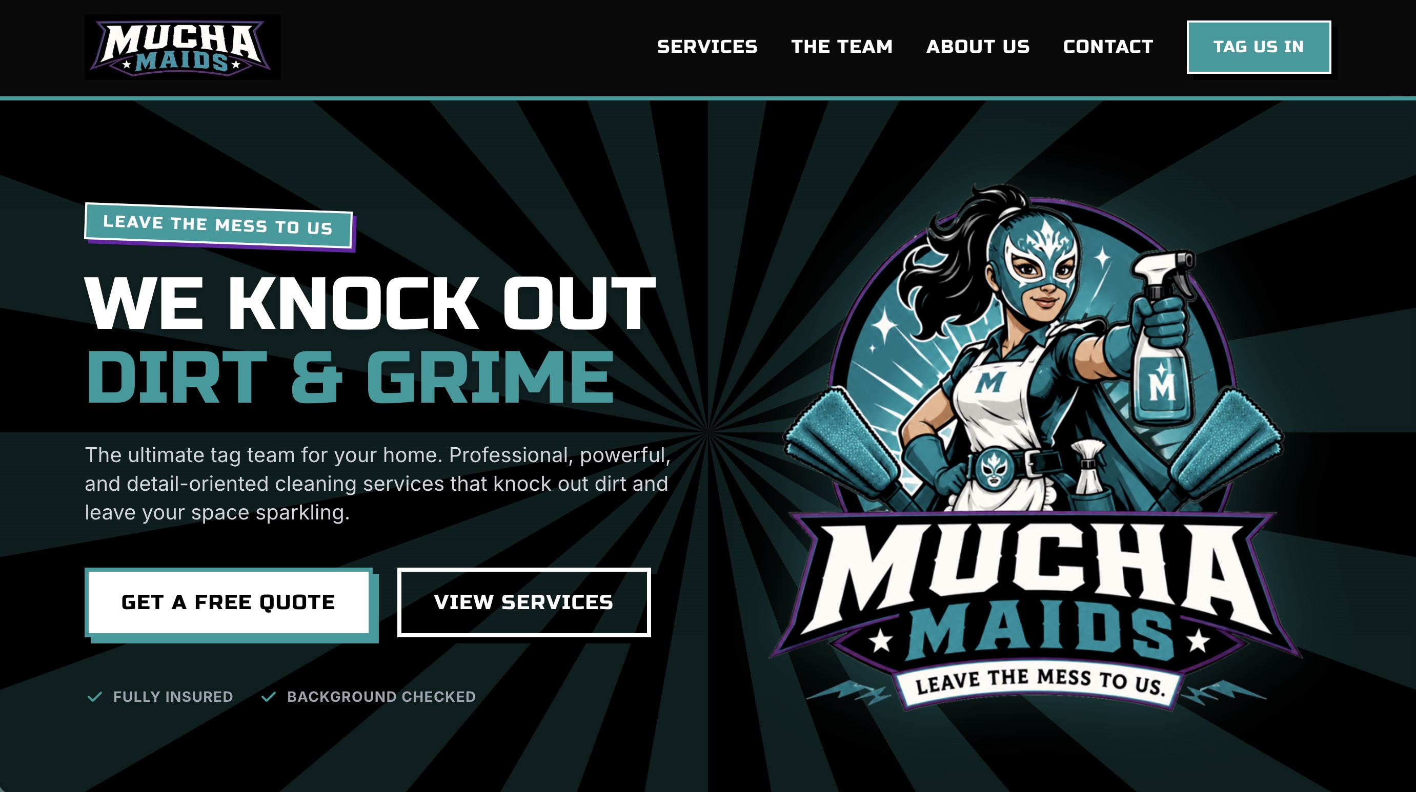 Mucha Maids website